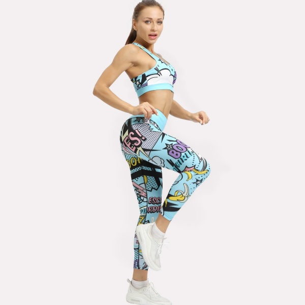 Colanti Fitness Dama YF 006 Albastru L